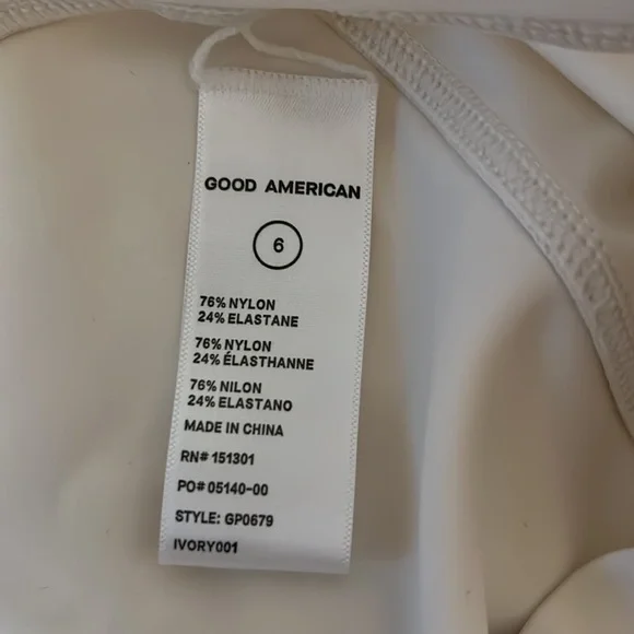 NWT Good American Bombshell Leggings in Ivory with Lace Up Fly in 6 (3X) - Picture 6 of 10